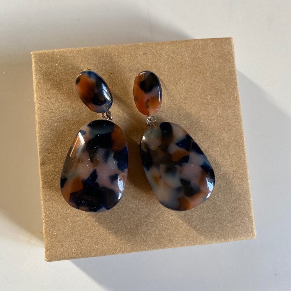 Machete large teardrop earrings